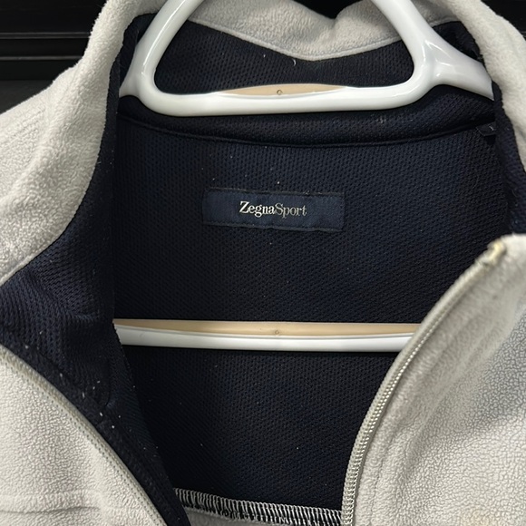 Zegna Men's Gray Quarter-Zip Sweater - Picture 2 of 4